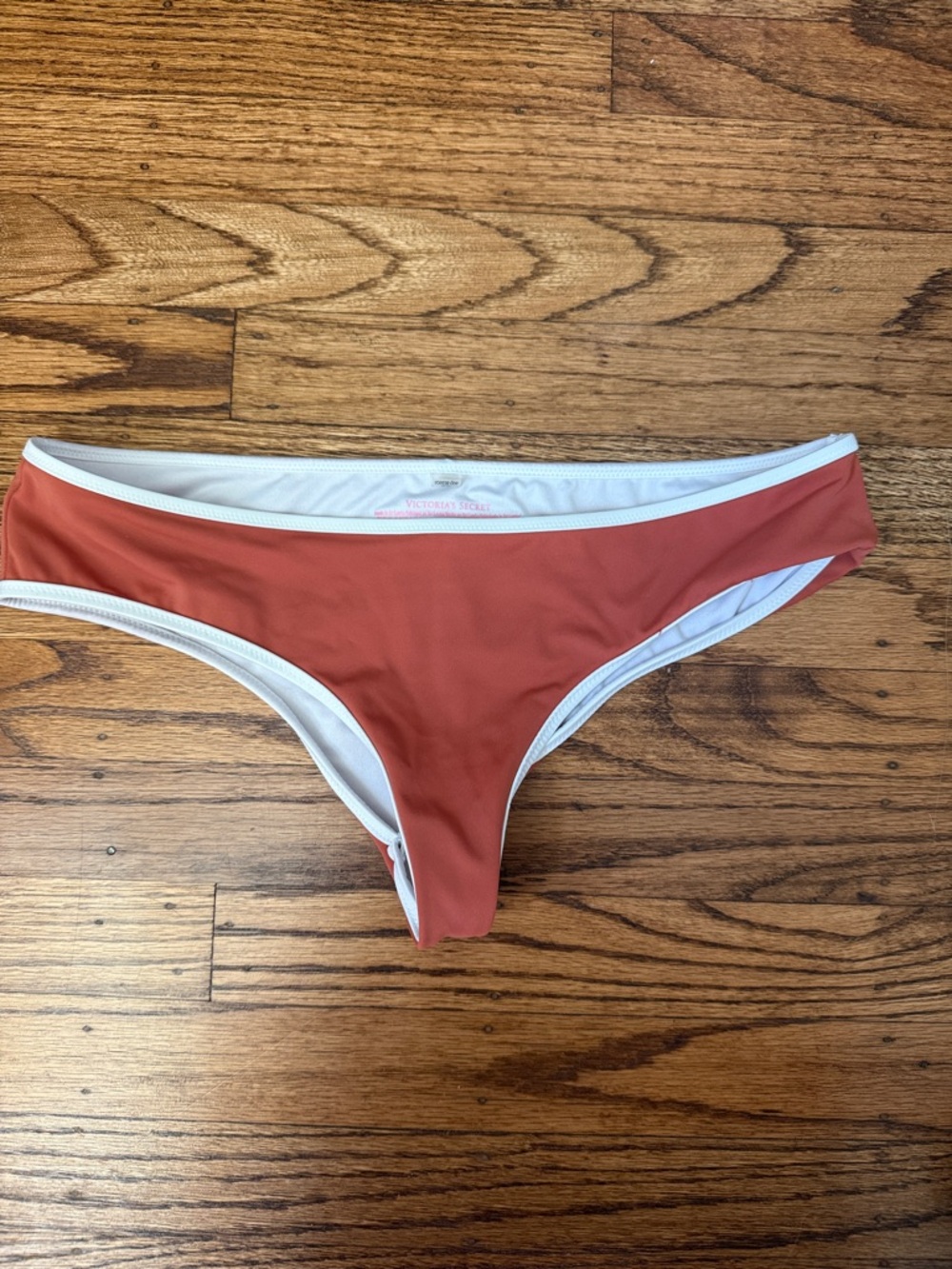 Victoria's Secret Rust Orange Bikini Bottom with White Lining